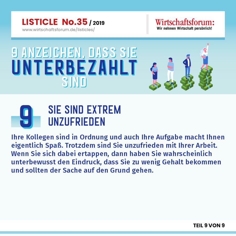 9 Anzeichen, dass Sie unterbezahlt sind - Sie sind extrem unzufrieden 9 Anzeichen, dass Sie unterbezahlt sind - Sie sind extrem unzufrieden