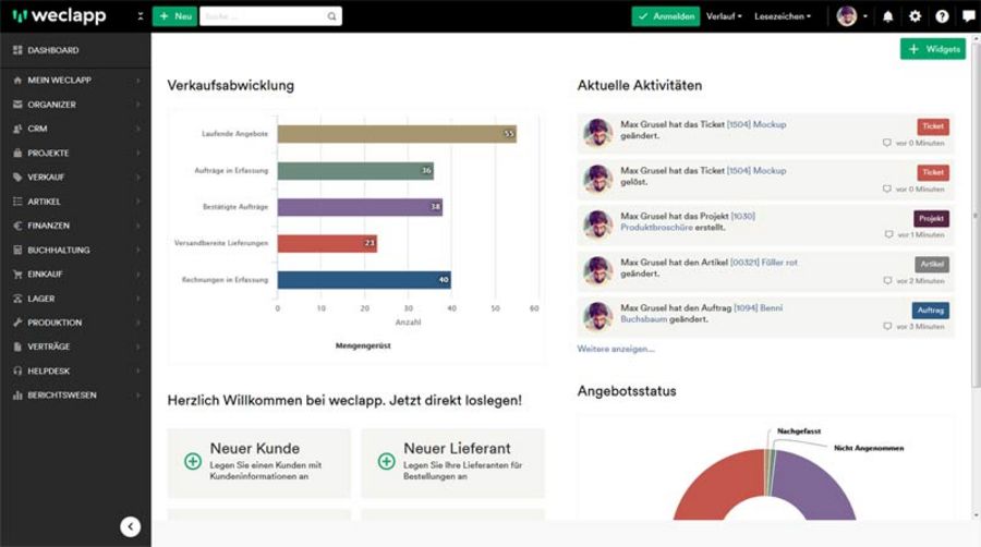 weclapp ERP Lösung weclapp ERP Lösung