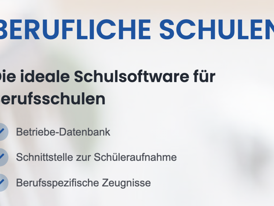Software für Berufsbildende Schulen (Berufschulen) | Schulverwaltungssoftware