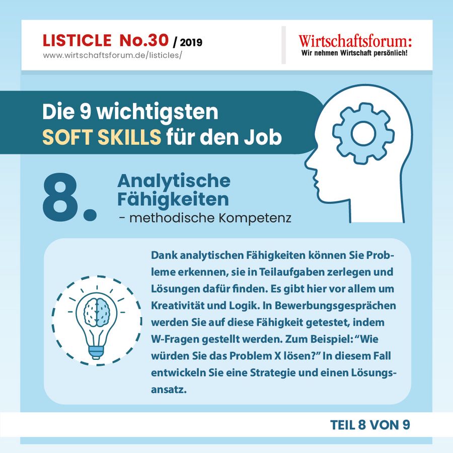 Die 9 wichtigsten Soft Skills für den Job - Analytische Fähigkeiten 