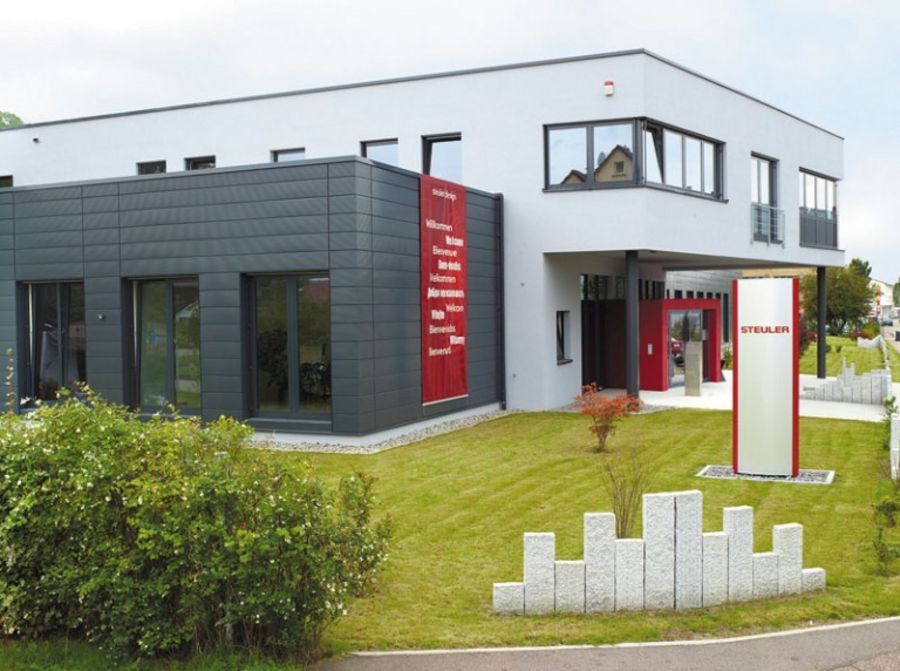 Der Unternehmenssitz von Steuler-Fliesen in Mühlacker, Deutschland Der Unternehmenssitz von Steuler-Fliesen in Mühlacker, Deutschland