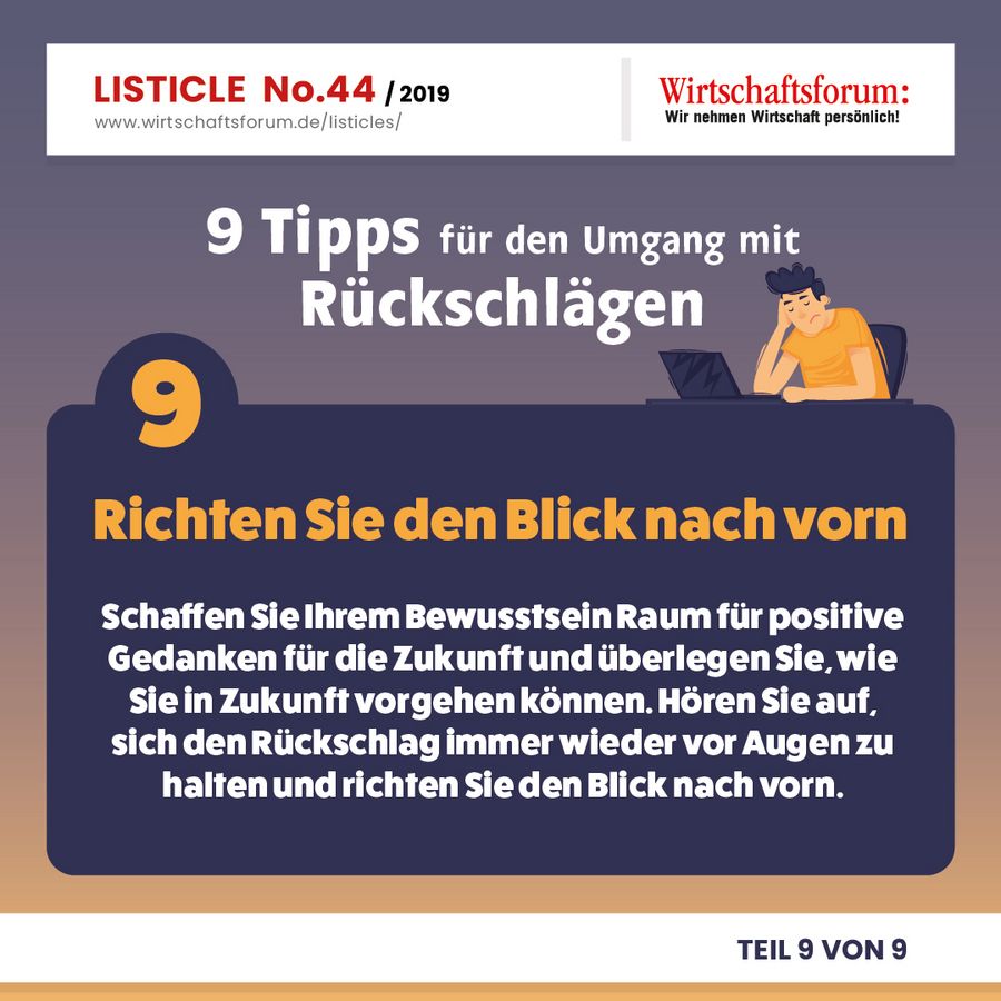 9 Tipps für den Umgang mit Rückschlägen - Richten Sie den Blick nach vorn 9 Tipps für den Umgang mit Rückschlägen - Richten Sie den Blick nach vorn