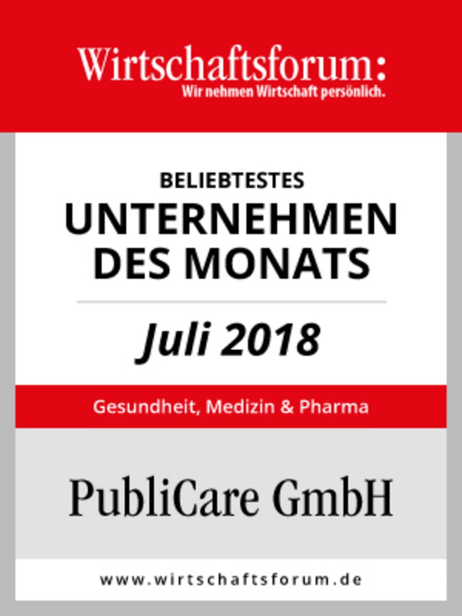 PubliCare Unternehmen des Monats Juli 2018
