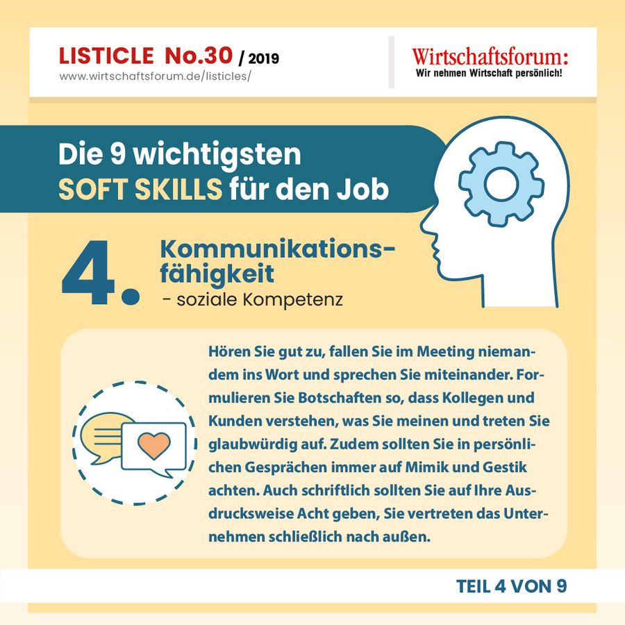 Die 9 wichtigsten Soft Skills für den Job - Kommunikationsfähigkeit Die 9 wichtigsten Soft Skills für den Job - Kommunikationsfähigkeit