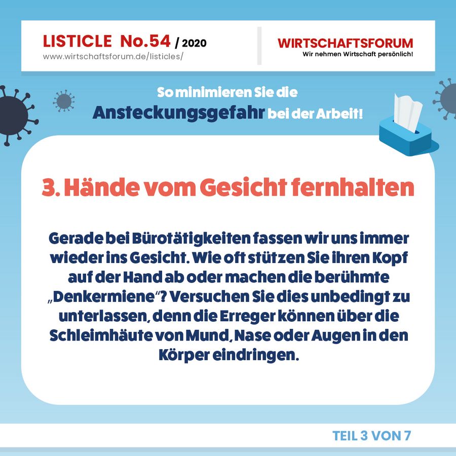 So minimieren Sie die Ansteckungsgefahr bei der Arbeit! 