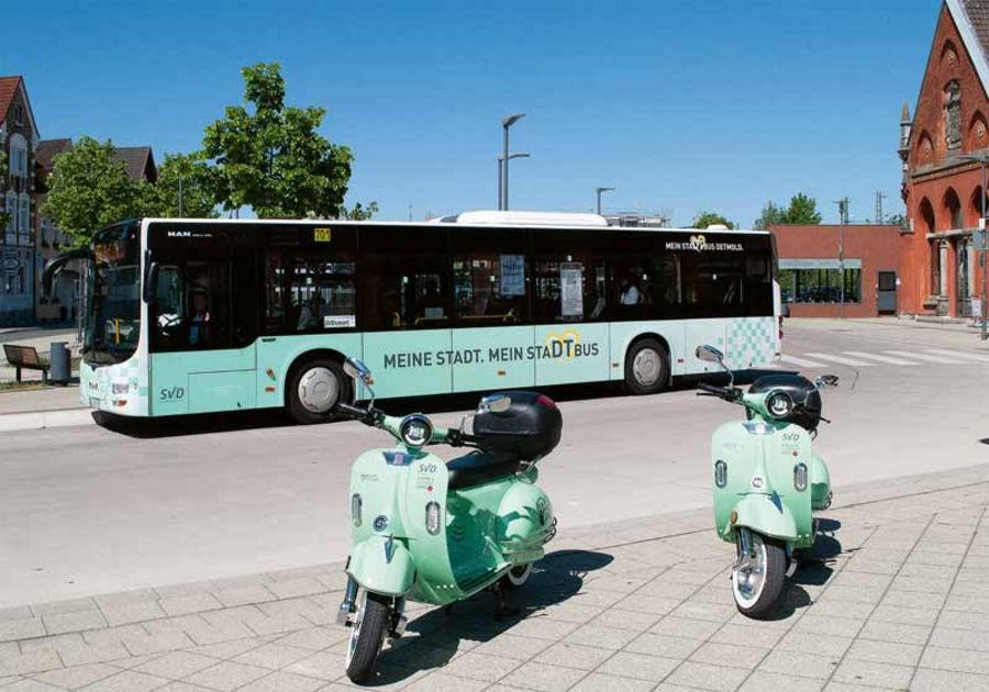 Stadtverkehr Detmold - Elektroroller und Stadtbus Stadtverkehr Detmold - Elektroroller und Stadtbus