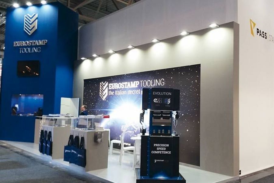 der Messestand von Eurostamp auf der EuroBlech der Messestand von Eurostamp auf der EuroBlech