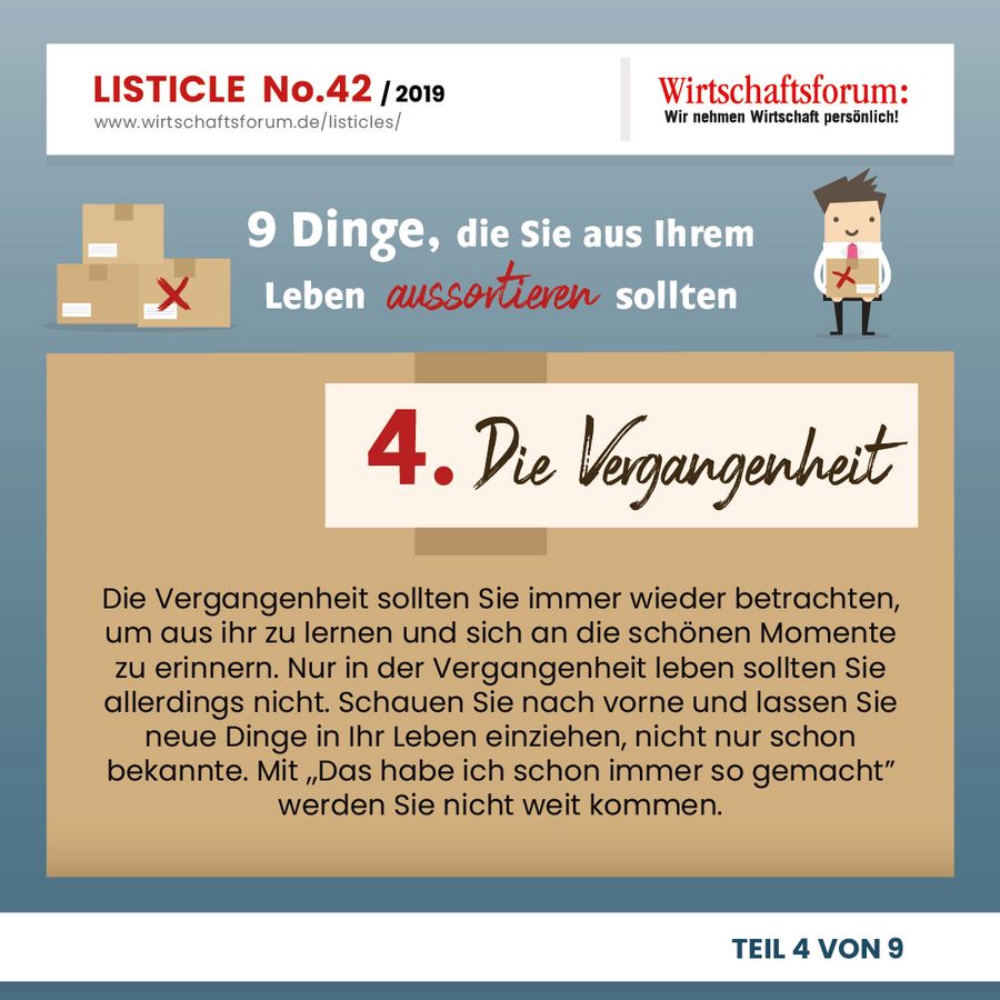 9 Dinge, die Sie aus Ihrem Leben aussortieren sollten - Die Vergangenheit 9 Dinge, die Sie aus Ihrem Leben aussortieren sollten - Die Vergangenheit