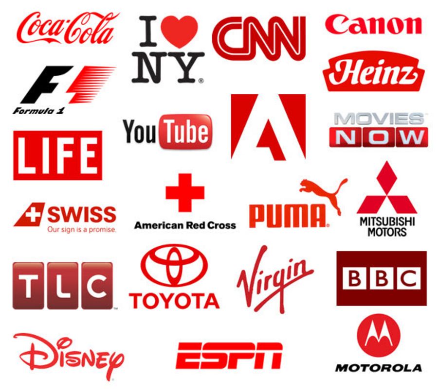 Logos in rot Logos in rot