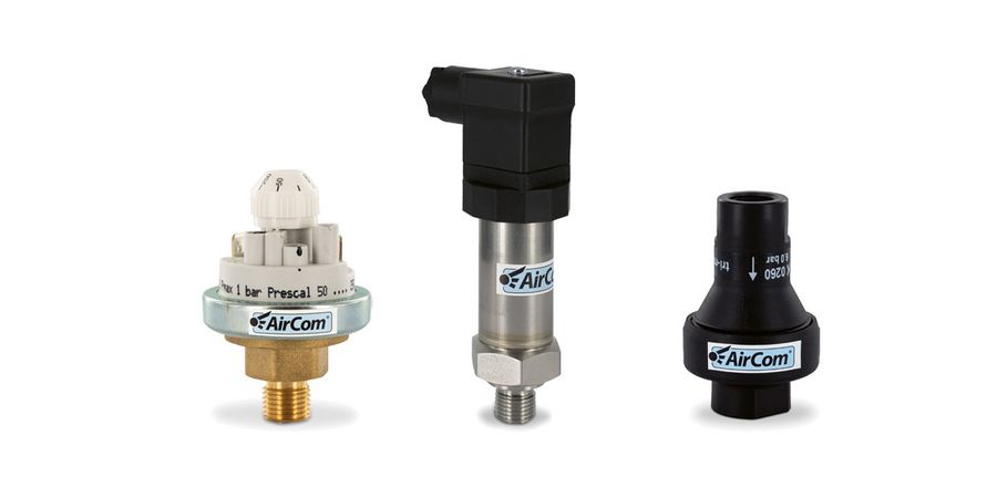 AirCom Pneumatic Druckschalter, Druckmessumformer, Miniaturdruckregler