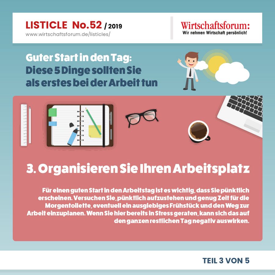 Diese 5 Dinge sollten Sie als erstes bei der Arbeit tun - Organisieren Sie Ihren Arbeitsplatz Diese 5 Dinge sollten Sie als erstes bei der Arbeit tun - Organisieren Sie Ihren Arbeitsplatz