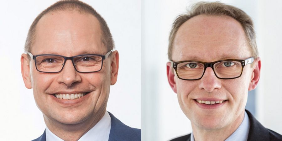 Dr. Jürgen Ott, Vorstand für Marketing und Vertrieb der Dermapharm Holding SE und Dr. Christoph Willers, Leiter Forschung und Entwicklung der Allergopharma GmbH & Co. KG