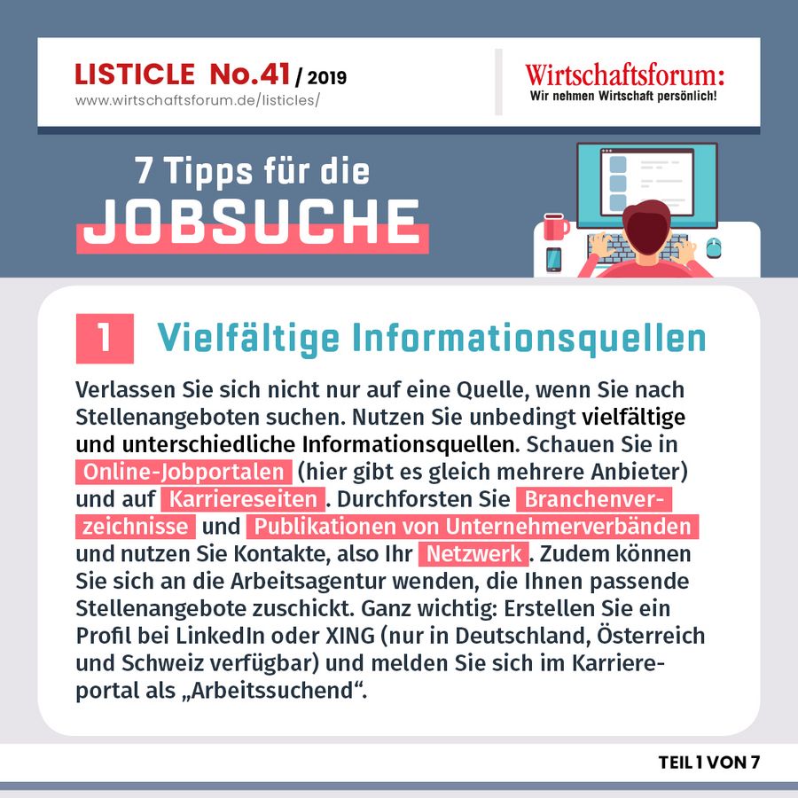 Vielfältige Informationsquellen Vielfältige Informationsquellen