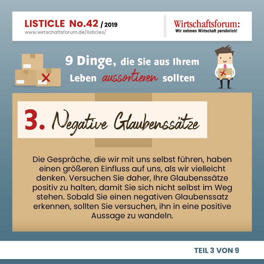 9 Dinge, die Sie aus Ihrem Leben aussortieren sollten - Negative Glaubenssätze 9 Dinge, die Sie aus Ihrem Leben aussortieren sollten - Negative Glaubenssätze