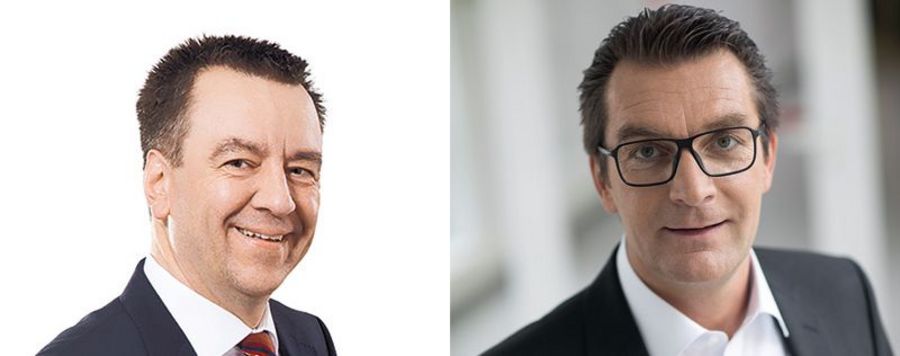 Volker Eck, Geschäftsführer, und Axel Müller, Geschäftsleitung Marketing und Vertrieb der QUNDIS GmbH Volker Eck, Geschäftsführer, und Axel Müller, Geschäftsleitung Marketing und Vertrieb der QUNDIS GmbH