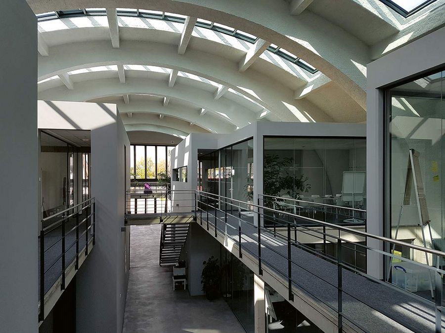 Innensansicht des Firmengebäudes von PRS in Aachen Innensansicht des Firmengebäudes von PRS in Aachen