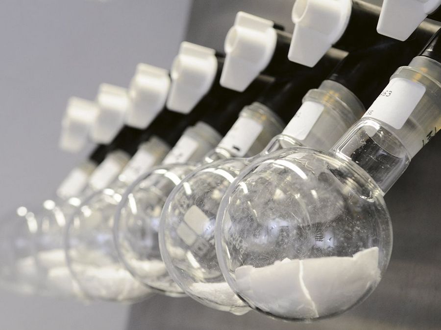 Die Peptide werden lyophylisiert Die Peptide werden lyophylisiert