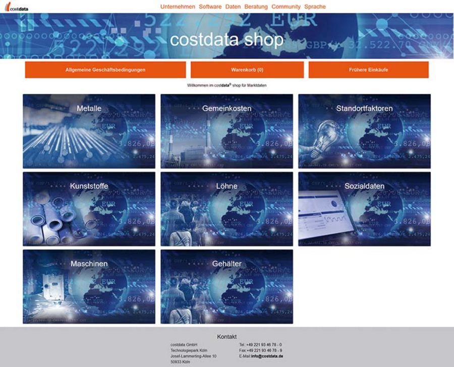 costdata Onlineshop costdata Onlineshop