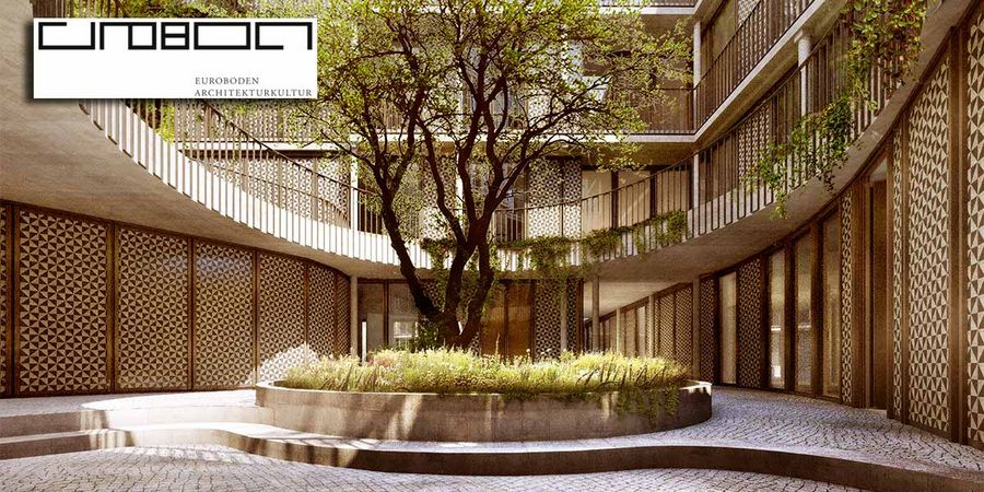 Innenhof als Teilaspekt des Neubaus von Eigentumswohnungen in der Erhardtstraße | Euroboden GmbH Innenhof als Teilaspekt des Neubaus von Eigentumswohnungen in der Erhardtstraße | Euroboden GmbH