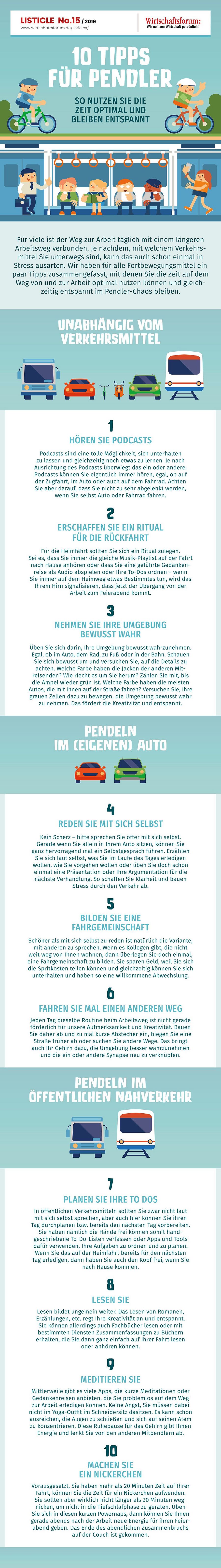 10 Tipps für Pendler - So nutzen Sie die Zeit optimal und bleiben entspannt - Wirtschaftsforum Listicle 10 Tipps für Pendler - So nutzen Sie die Zeit optimal und bleiben entspannt - Wirtschaftsforum Listicle