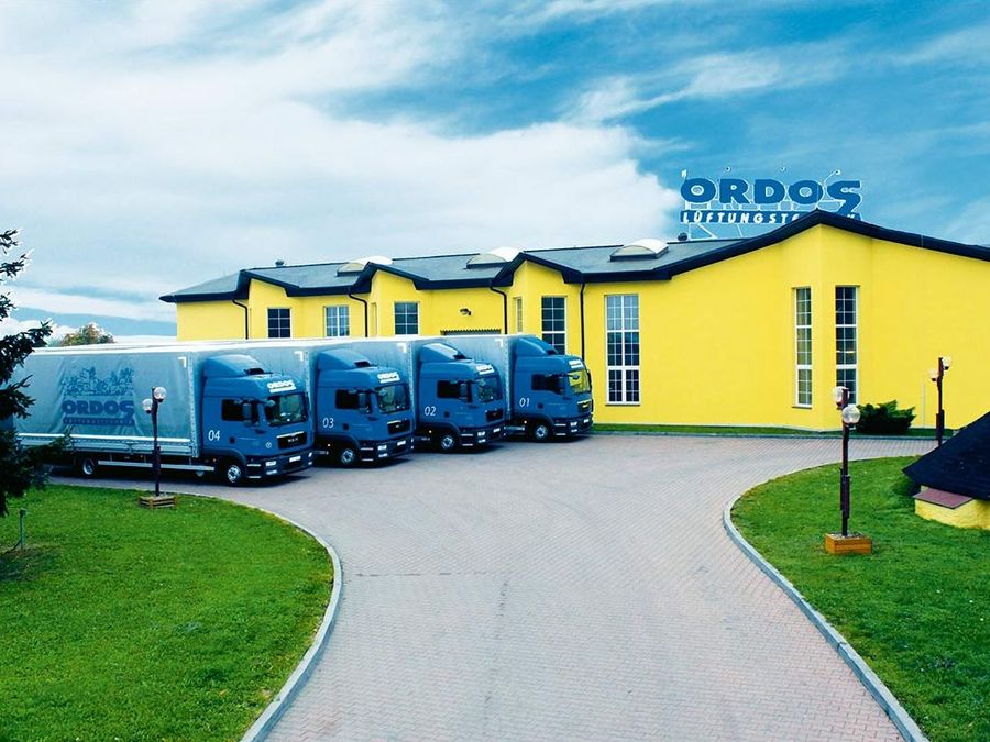 Das Firmenareal von Lüftungstechnik M. Ordos in Přečáply 64 bei Údlice Das Firmenareal von Lüftungstechnik M. Ordos in Přečáply 64 bei Údlice