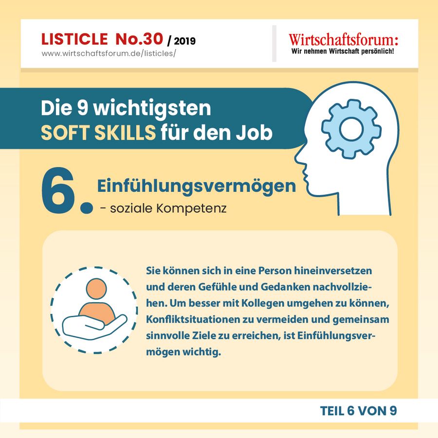 Die 9 wichtigsten Soft Skills für den Job - Einfühlungsvermögen Die 9 wichtigsten Soft Skills für den Job - Einfühlungsvermögen