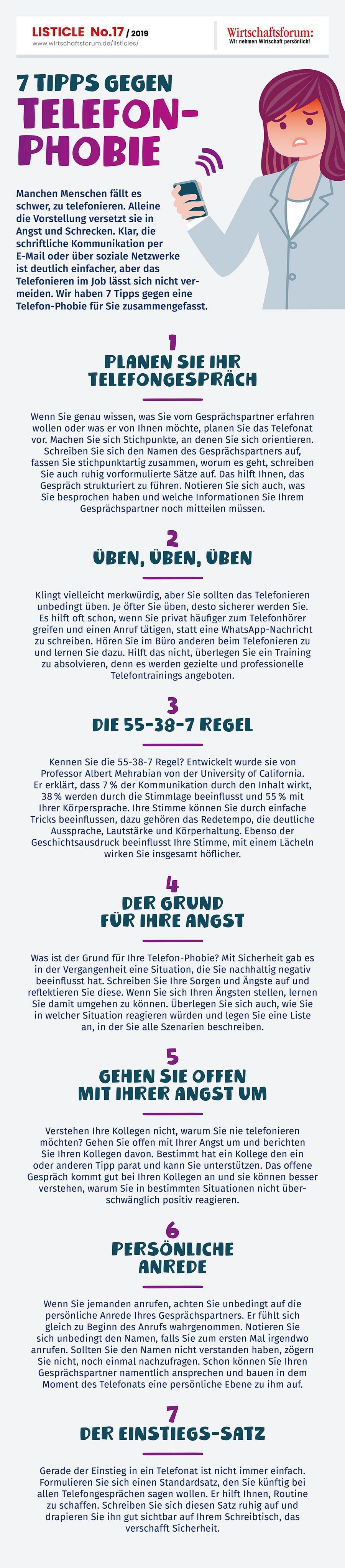 7 Tipps gegen Telefon-Phobie - Wirtschaftsforum Listicle 7 Tipps gegen Telefon-Phobie - Wirtschaftsforum Listicle