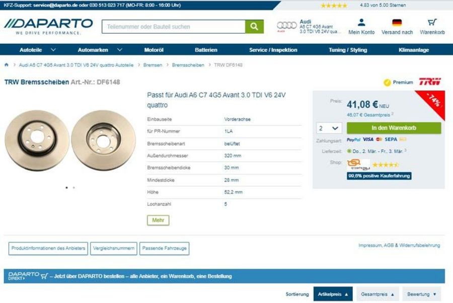 Daparto Artikeldetailseite Daparto Artikeldetailseite