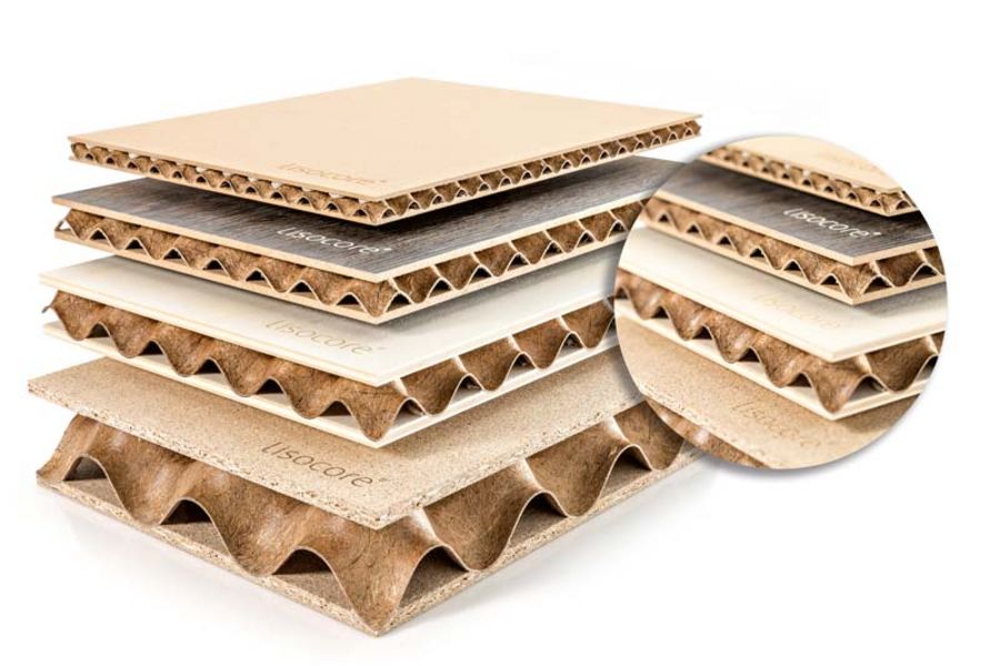 lightweight solutions . Zwei Deckschichten mit dazwischenliegender Kernstruktur lightweight solutions . Zwei Deckschichten mit dazwischenliegender Kernstruktur
