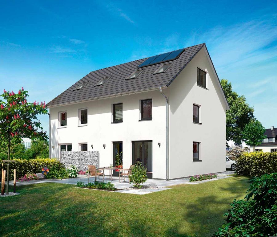 Doppelhaus Mainz 128: moderner Grundriss und clevere Grundstücksnutzung Doppelhaus Mainz 128: moderner Grundriss und clevere Grundstücksnutzung