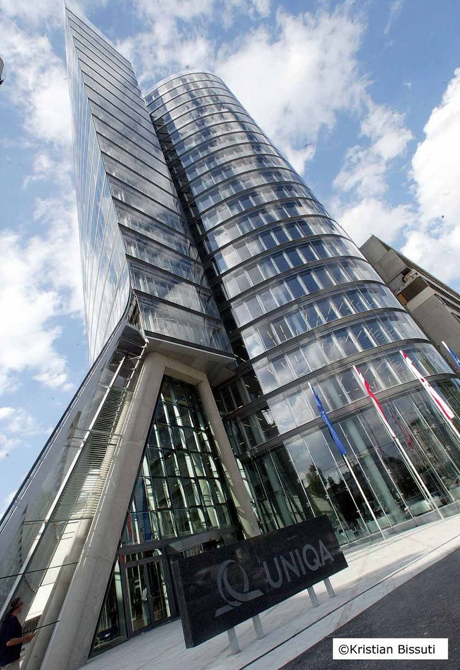 Das Projekt Uniqa Tower von Hofstätter mit seinen 21 Etagen hat ein GreenBuilding-Zertifikat. Das Projekt Uniqa Tower von Hofstätter mit seinen 21 Etagen hat ein GreenBuilding-Zertifikat.