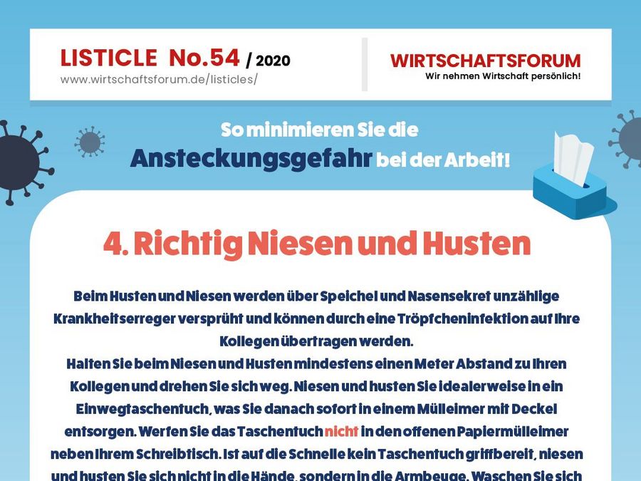 Richtig Niesen und Husten