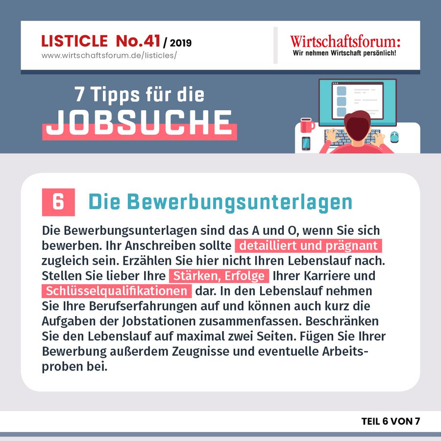 Die Bewerbungsunterlagen