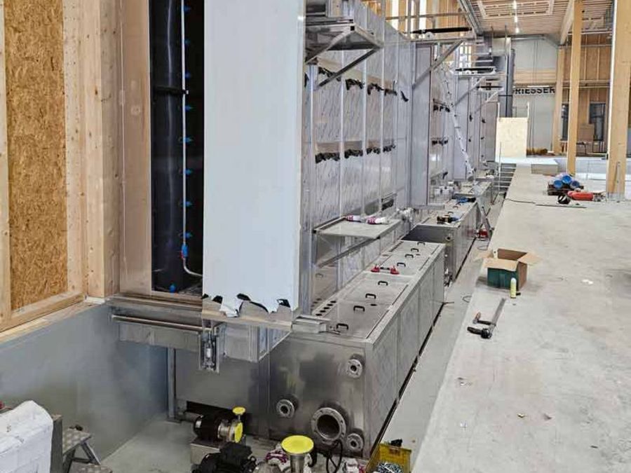 Leutenegger + Frei - Vorbehandlungsanlage im Aufbau beim Kunden Leutenegger + Frei - Vorbehandlungsanlage im Aufbau beim Kunden