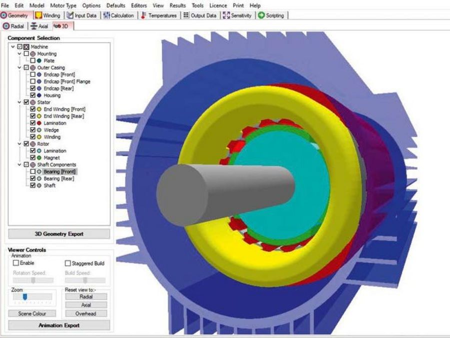 Elektromotorenwerk Grünhain Motorsimulation