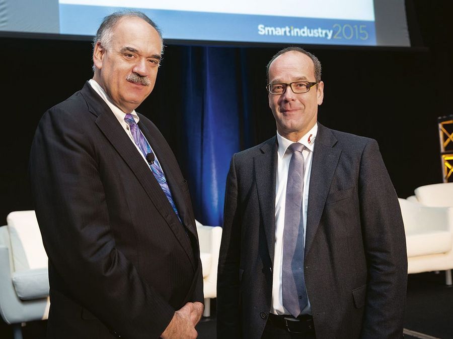 Richard Soley und Armin Pühringer zusammen auf der Smart Industry 2015 Konferenz Richard Soley und Armin Pühringer zusammen auf der Smart Industry 2015 Konferenz