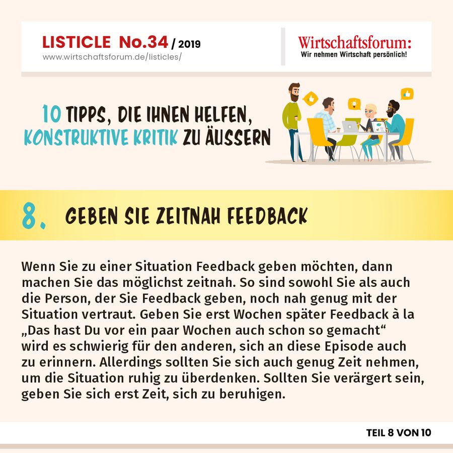 10 Tipps, die Ihnen helfen, konstruktive Kritik zu äußern 