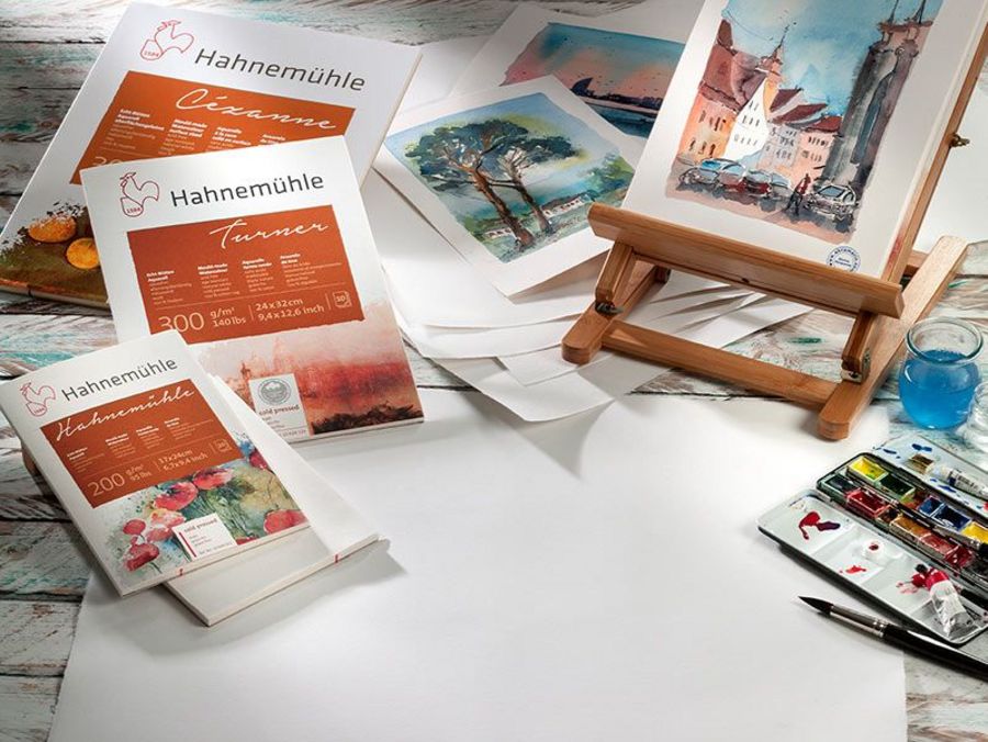Der Klassiker: Aquarell-Maler setzen auf das Echt-Büttenpapier mit dem Hahn Der Klassiker: Aquarell-Maler setzen auf das Echt-Büttenpapier mit dem Hahn
