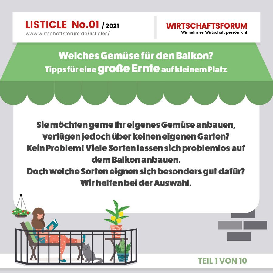 Gemüse für den Balkon