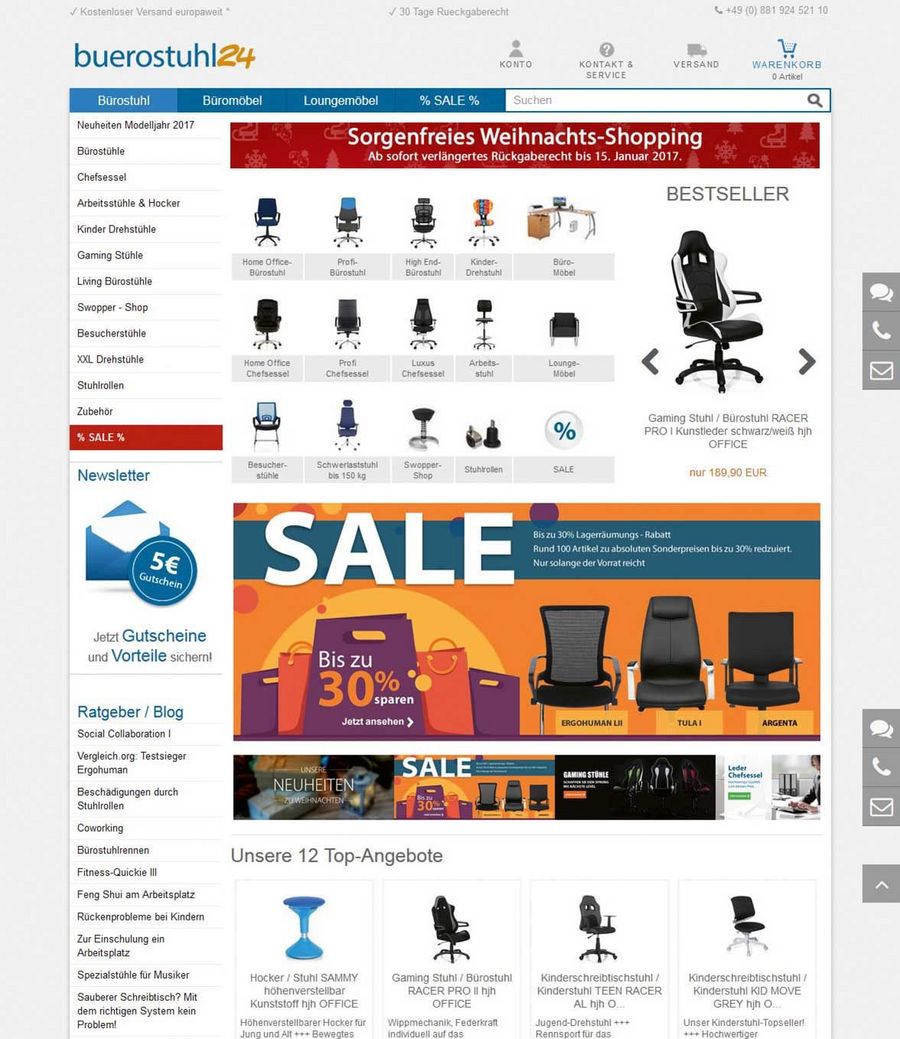 Onlineshop Bürostuhl24