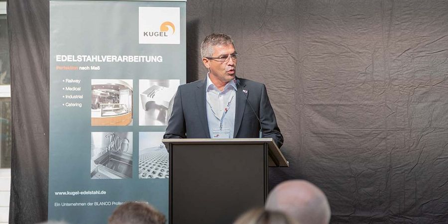 Stephan Daiminger, Geschäftsführer der KUGEL Edelstahlverarbeitung GmbH Stephan Daiminger, Geschäftsführer der KUGEL Edelstahlverarbeitung GmbH
