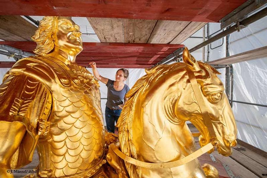 FUCHS GIRKE Restaurierung des Goldenen Reiters in Dresden FUCHS GIRKE Restaurierung des Goldenen Reiters in Dresden