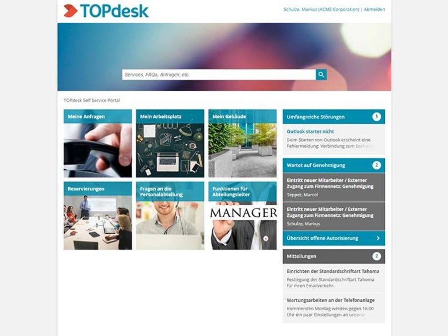 Topdesk Internet Startseite Topdesk Internet Startseite