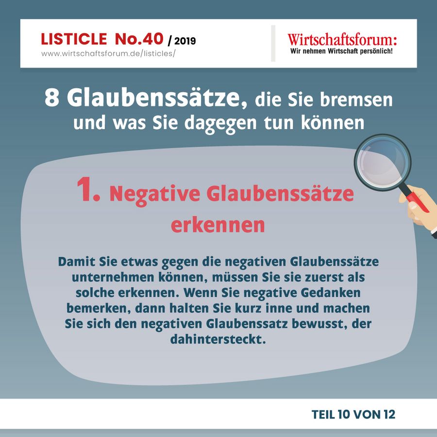 8 Glaubenssätze, die Sie bremsen und was Sie dagegen tun können - Negative Glaubenssätze erkennen 8 Glaubenssätze, die Sie bremsen und was Sie dagegen tun können - Negative Glaubenssätze erkennen