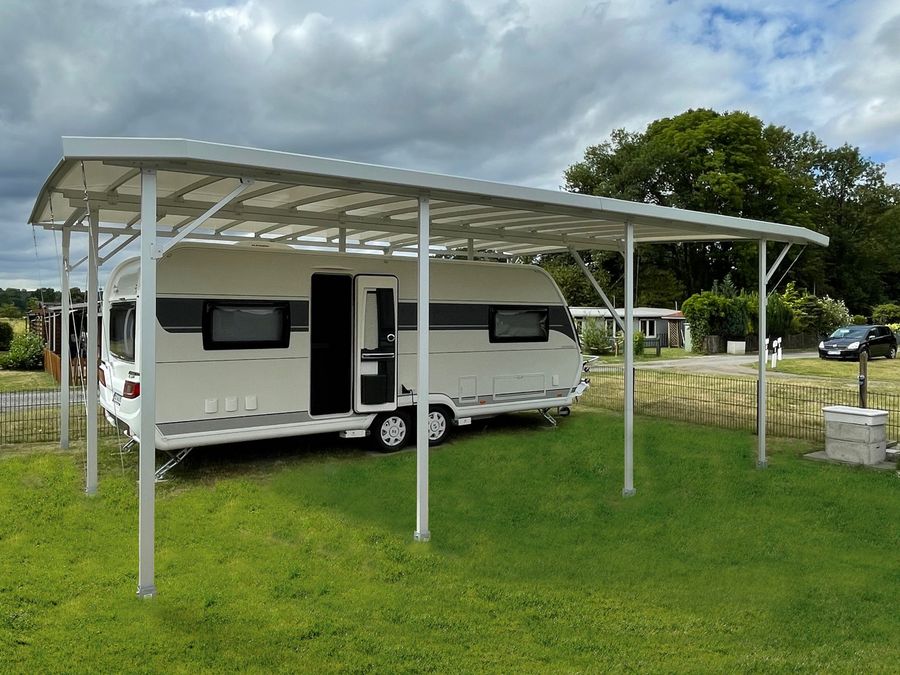 TWINTOP Kombischutzdach selbststehend für Wohnwagen mit Vorzelt/Terrasse
