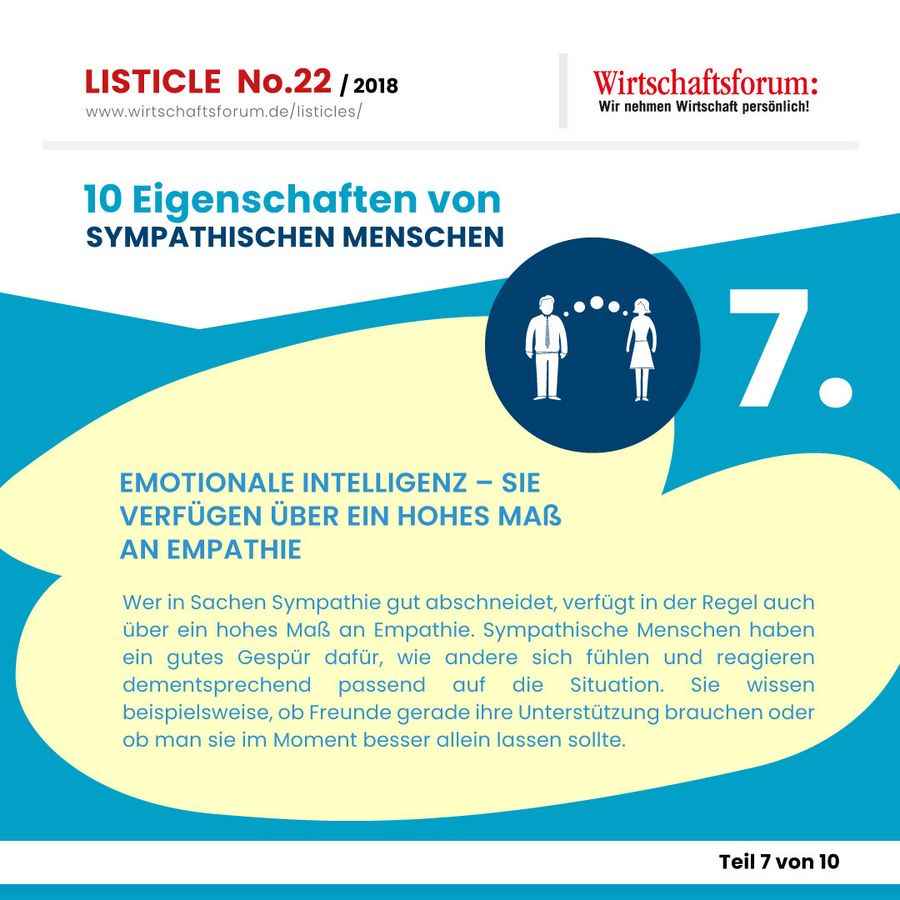 10 Eigenschaften von sympathischen Menschen - Wirtschaftsforum Listicle 10 Eigenschaften von sympathischen Menschen - Wirtschaftsforum Listicle