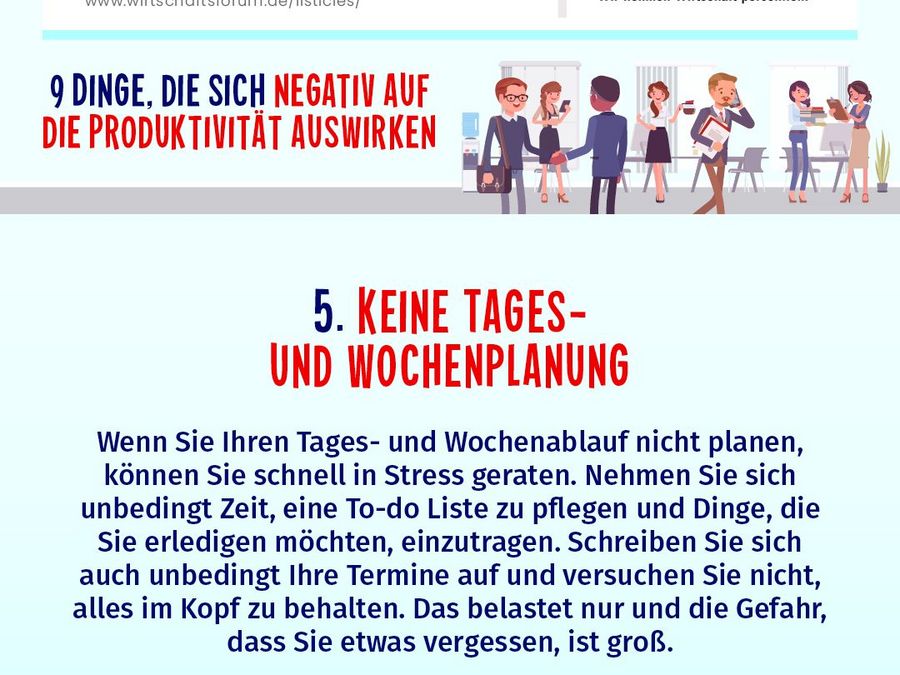 Keine Tages- und Wochenplanung