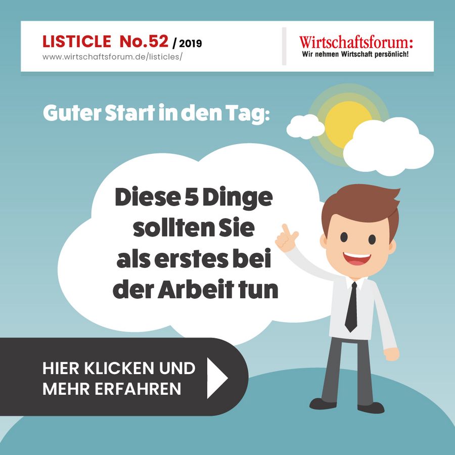Diese 5 Dinge sollten Sie als erstes bei der Arbeit tun Diese 5 Dinge sollten Sie als erstes bei der Arbeit tun