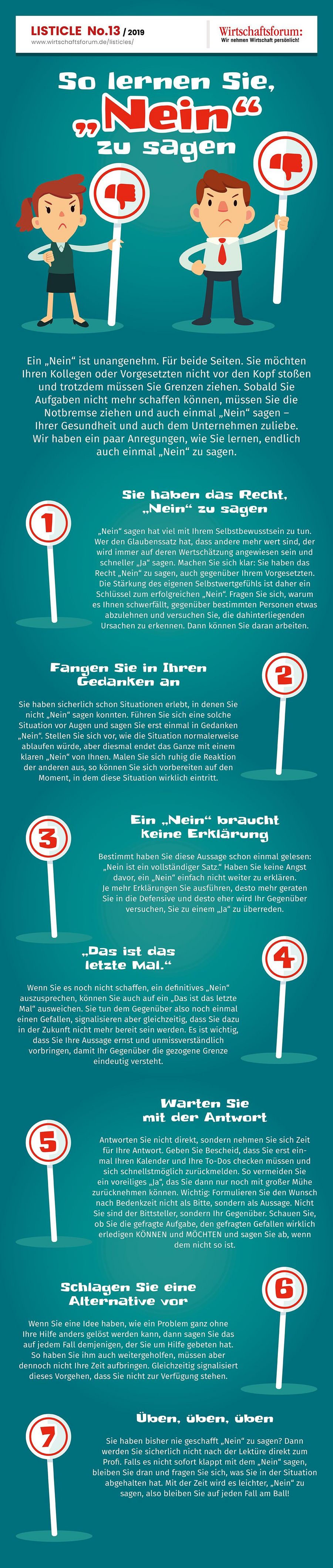 So lernen Sie, “Nein” zu sagen - Wirtschaftsforum Listicle So lernen Sie, “Nein” zu sagen - Wirtschaftsforum Listicle