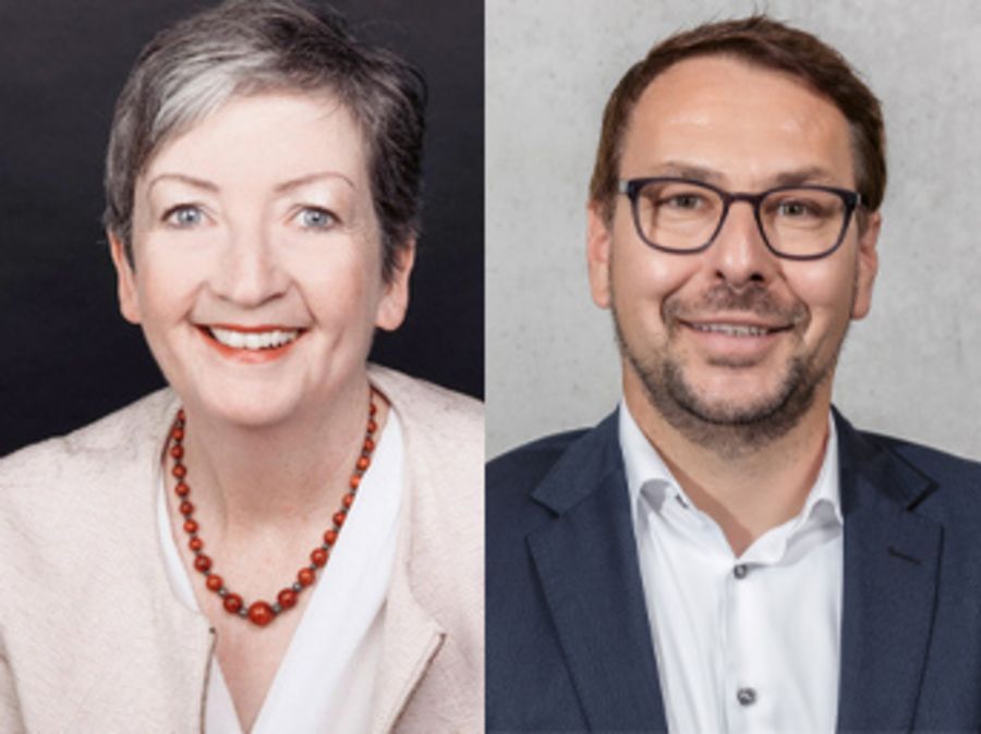Susan Higson, CFO, und Ruedi Sandmeier, COO, der KUHN Schweiz AG Susan Higson, CFO, und Ruedi Sandmeier, COO, der KUHN Schweiz AG